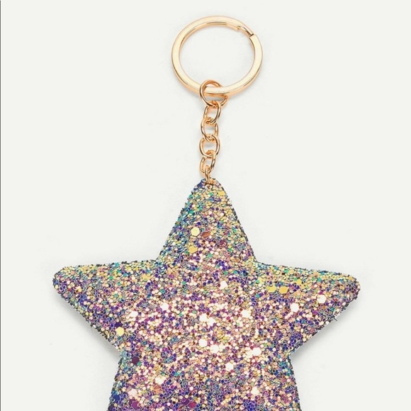 Keychain- star- sequin - Picture 2 of 2